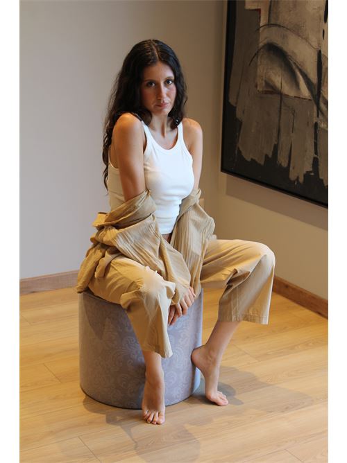 Pantalone ovetto in cotone DIECI MINUTI | TP40221